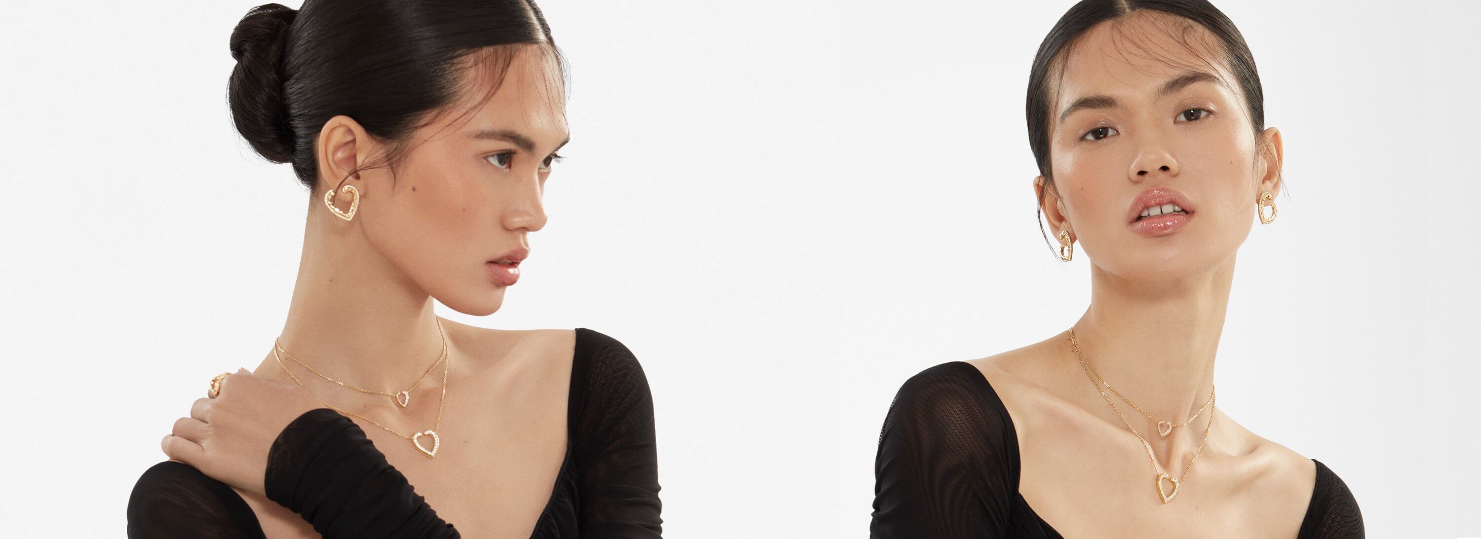 Garrard Aloria diamond jewellery on model c