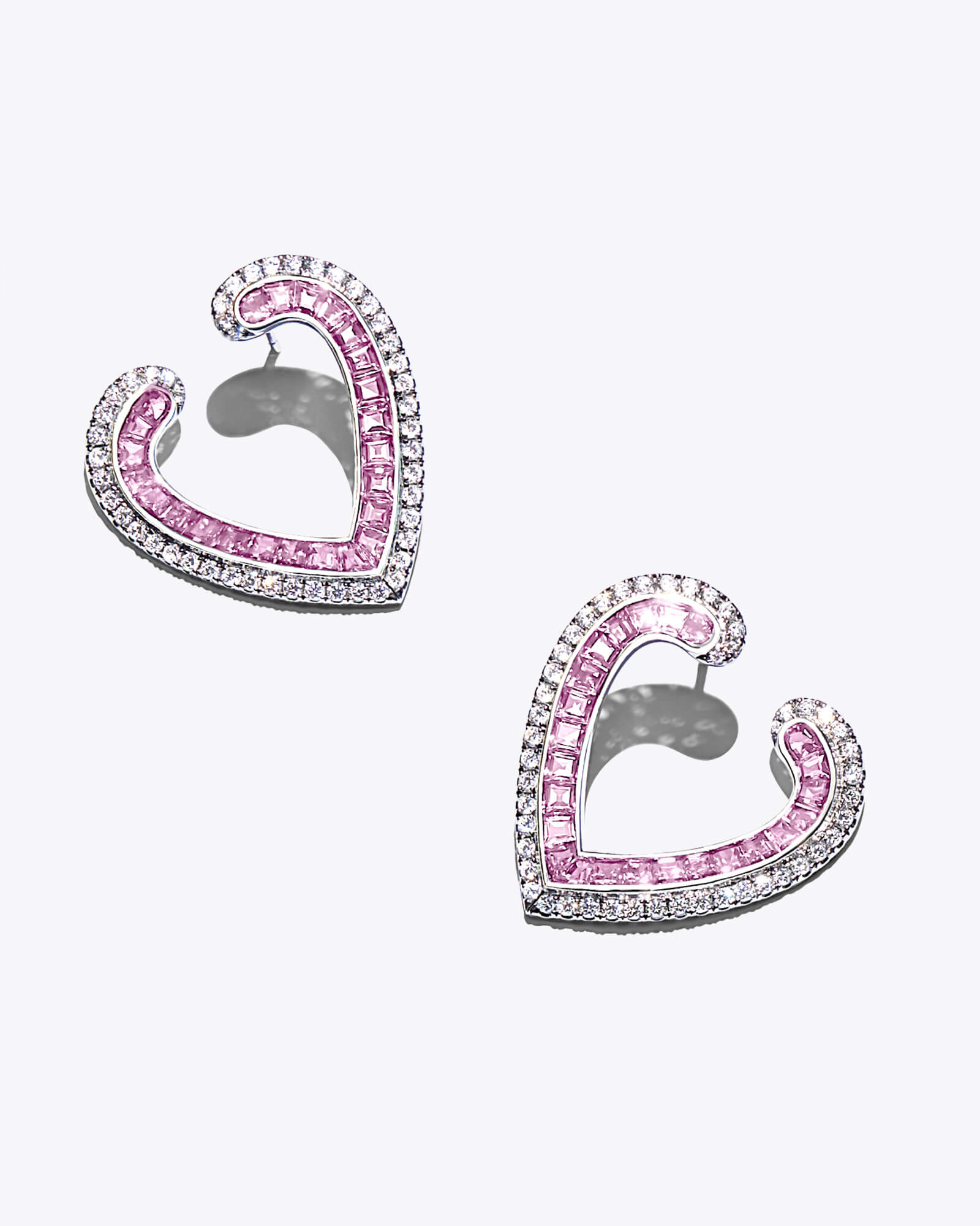 Garrard Aloria jewellery collection Aloria Calibré Cut Pink Sapphire Earrings Jewellery LP feature