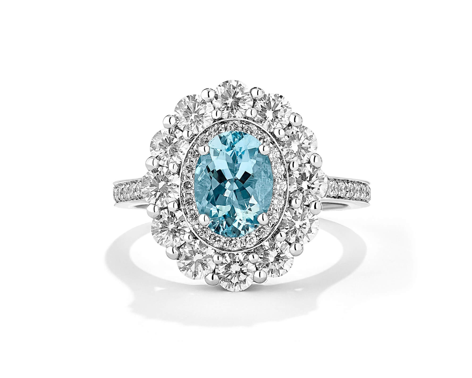 Garrard Aquamarine Jewellery 1735 collection Aquamarine and diamond ring