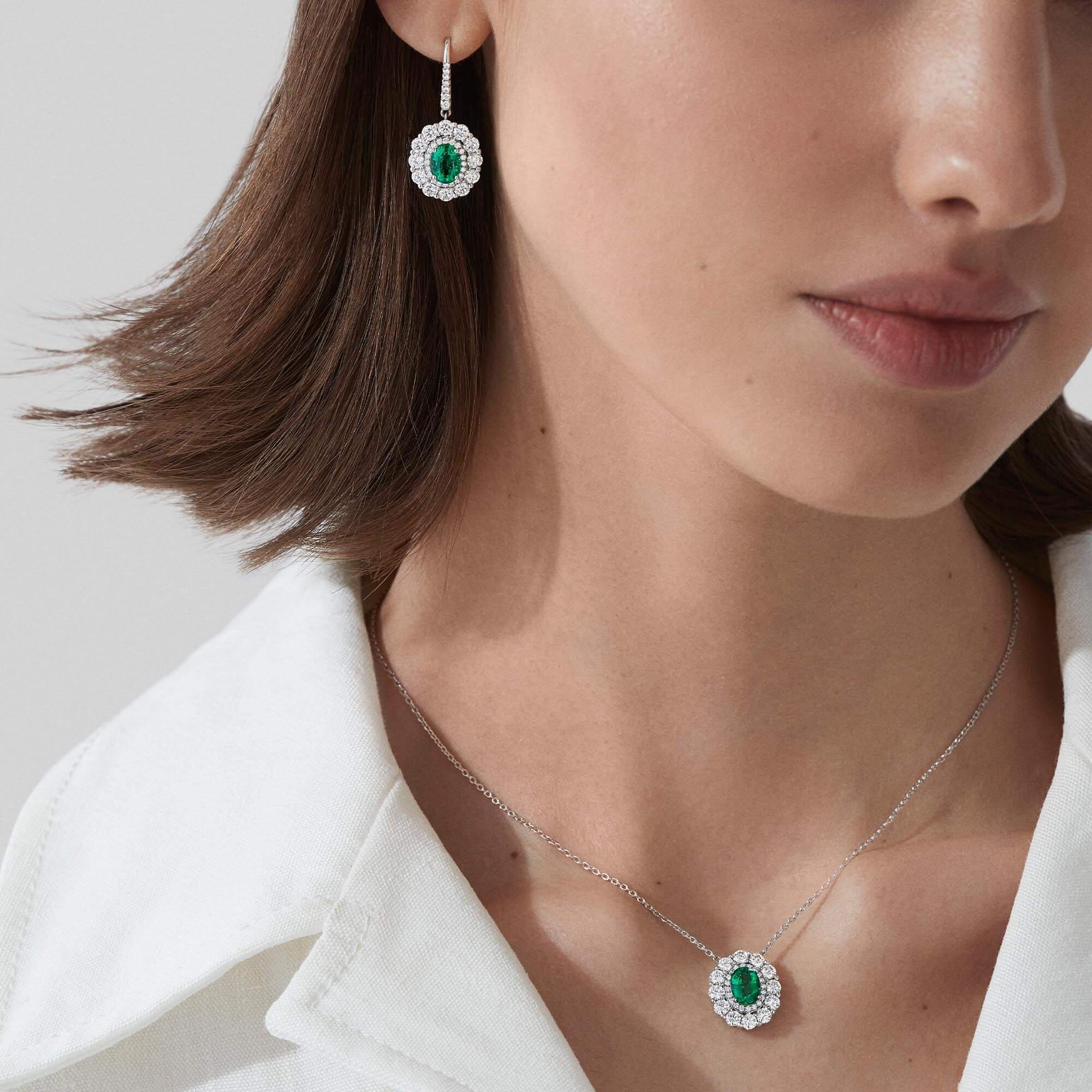 Garrard collection jewellery curated shop green model