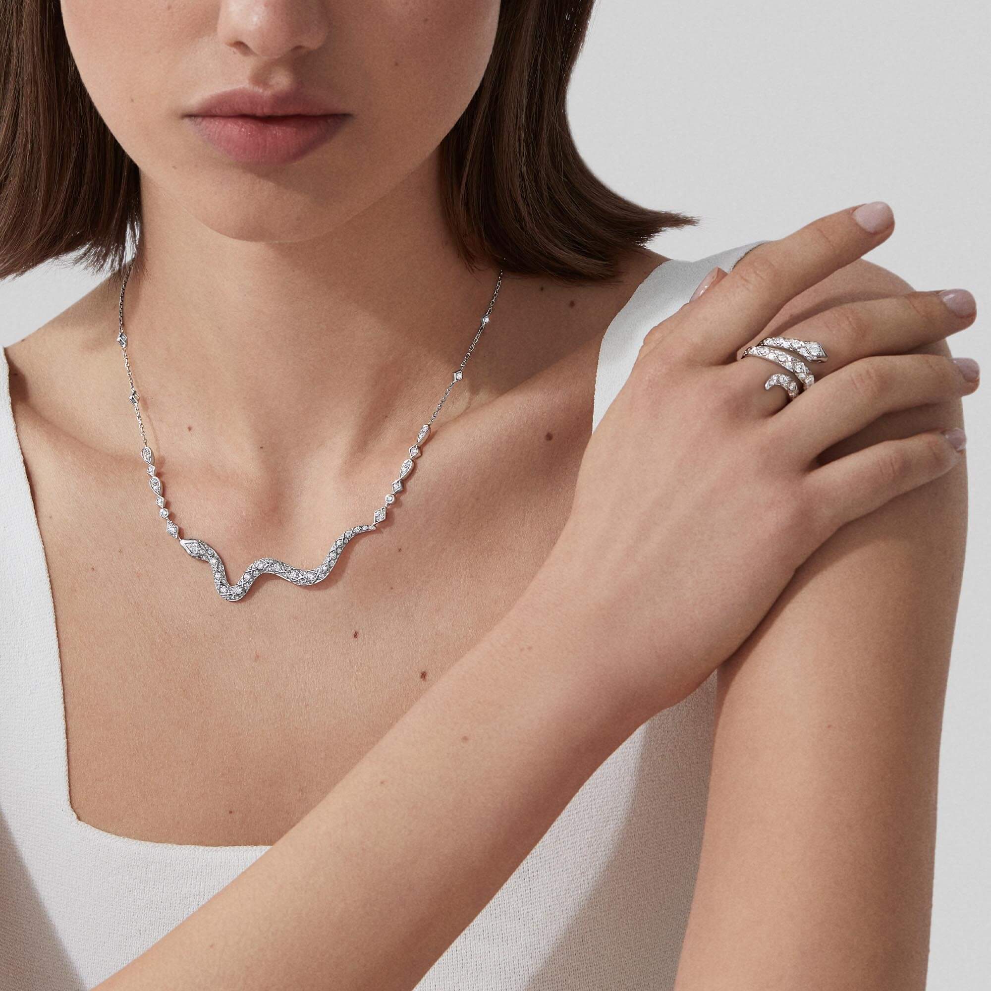 Garrard collection jewellery curated shop white gold model