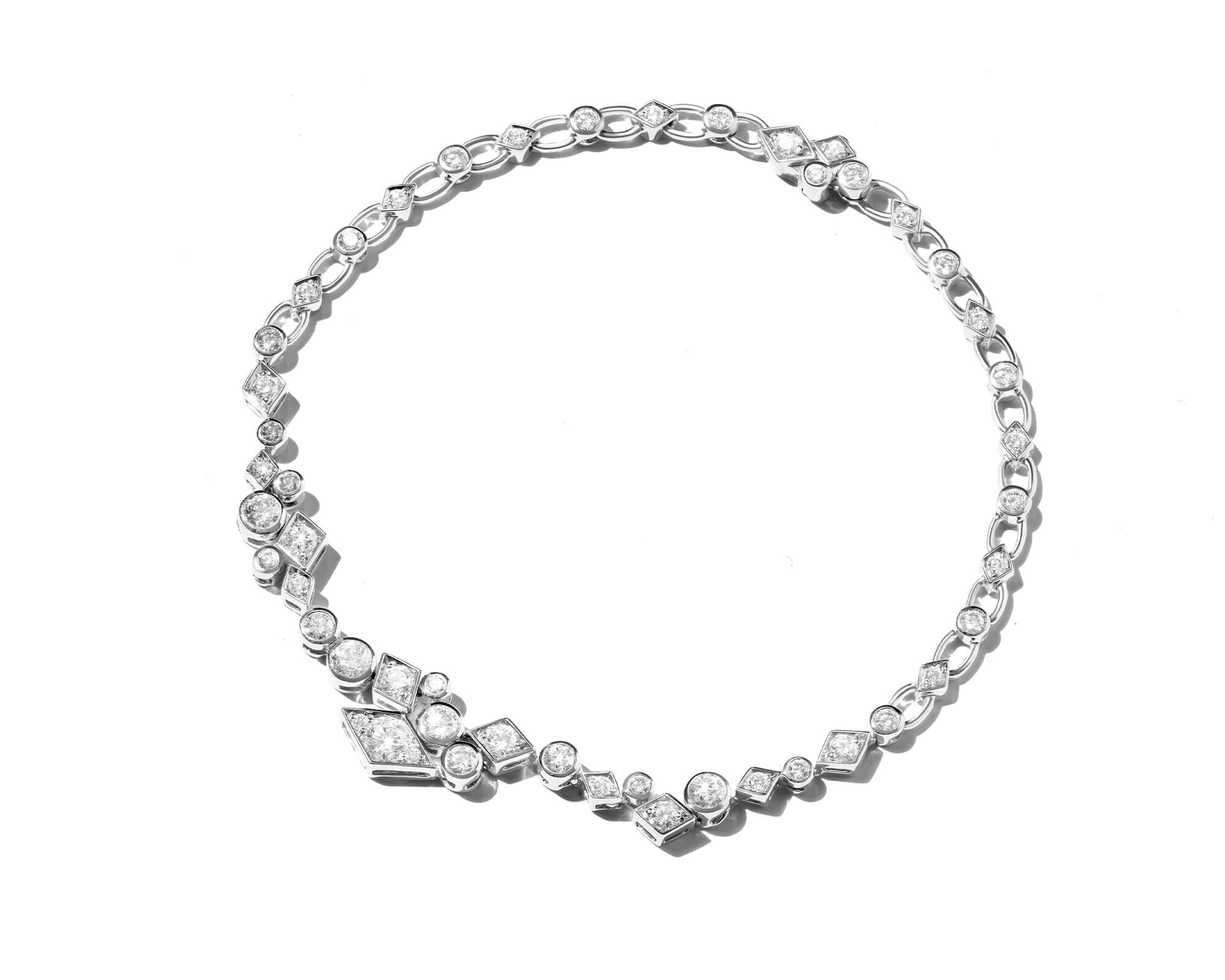 Garrard Diamond Jewellery Albemarle collection yellow gold and white gold diamond bracelet