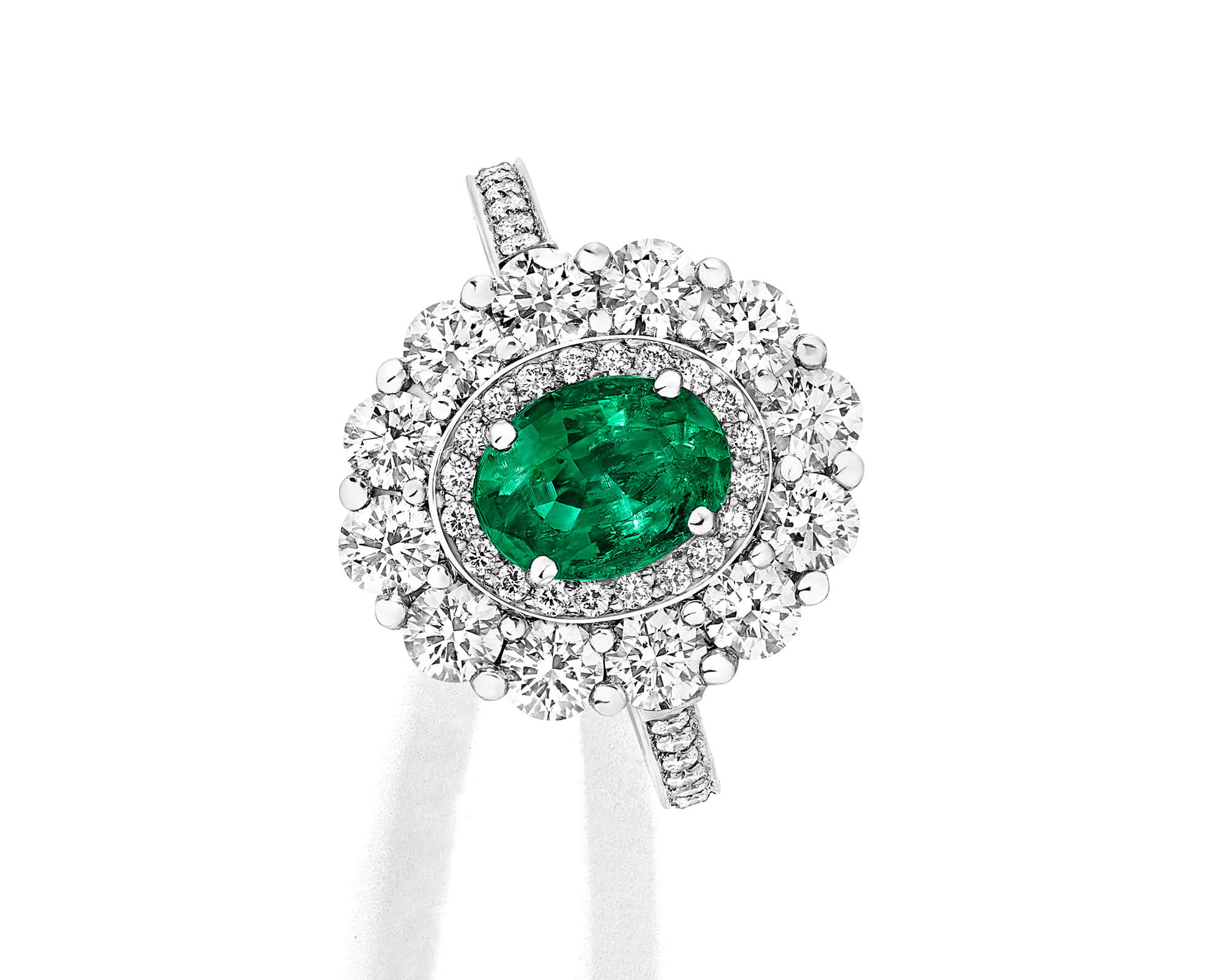 Garrard emerald Jewellery 1735 collection emerald and diamond ring