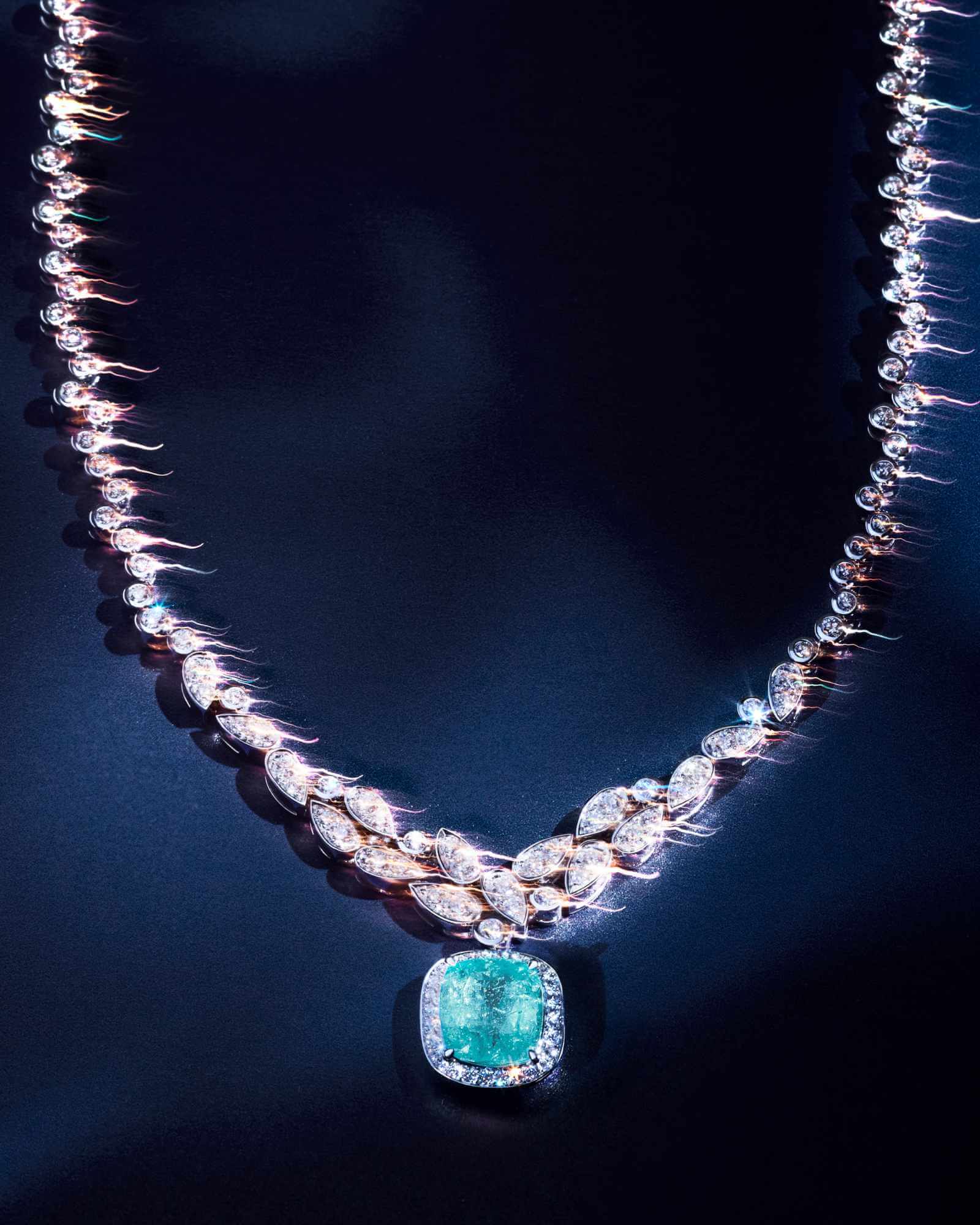 Garrard Jewelled Vault Paraiba Necklace Rule the Room campaign banner