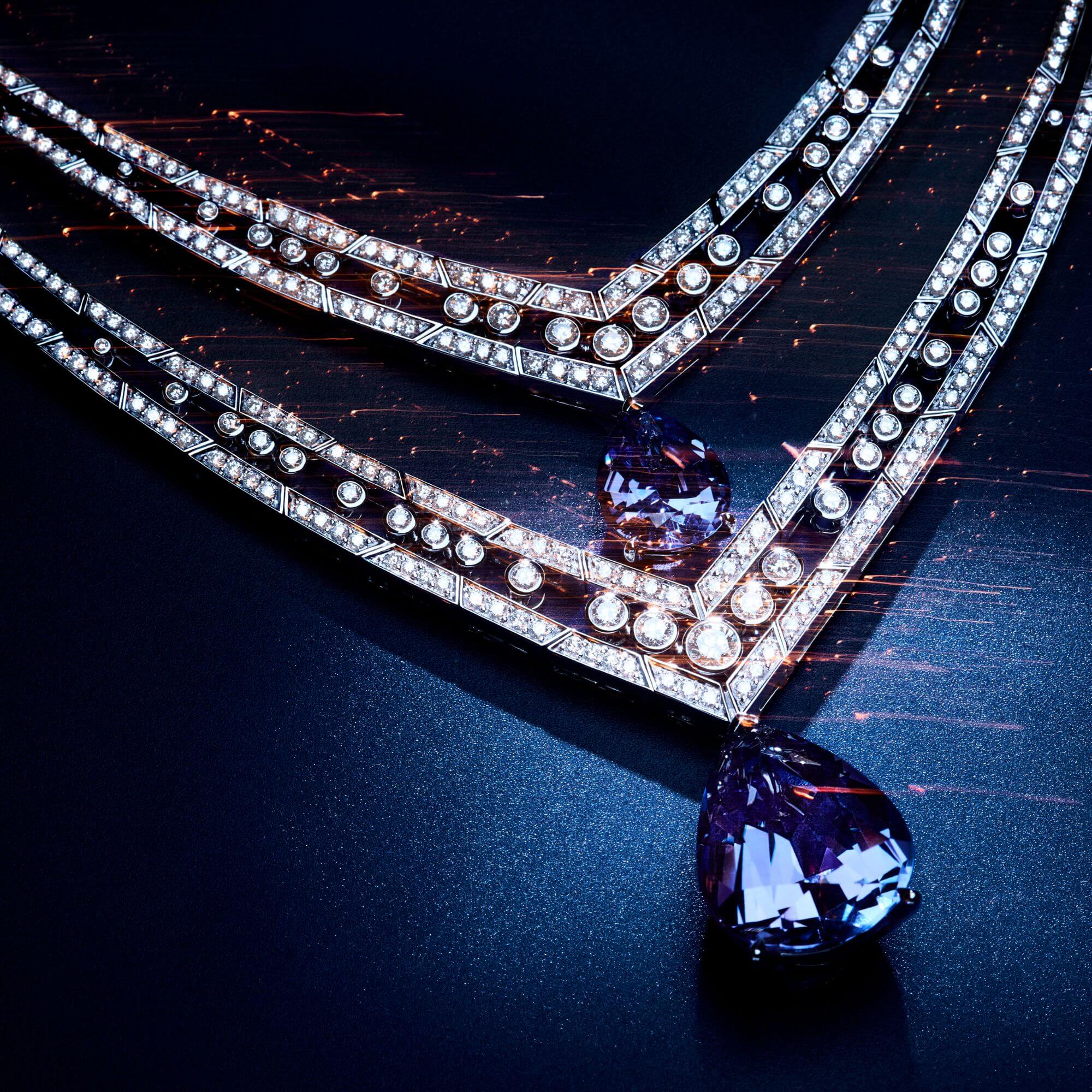 Garrard One of a kind rubellite and diamond Tula High Jewellery Earrings square