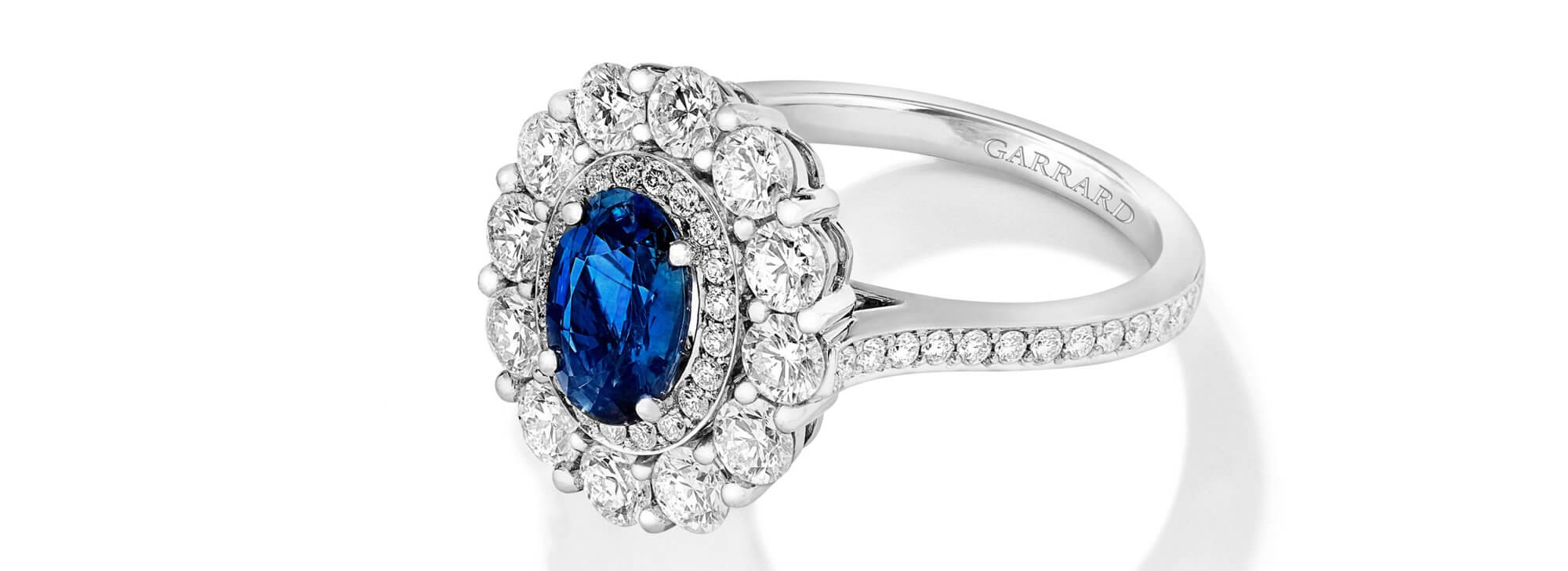Garrard Sapphire Jewellery 1735 collection sapphire and diamond ring desktop