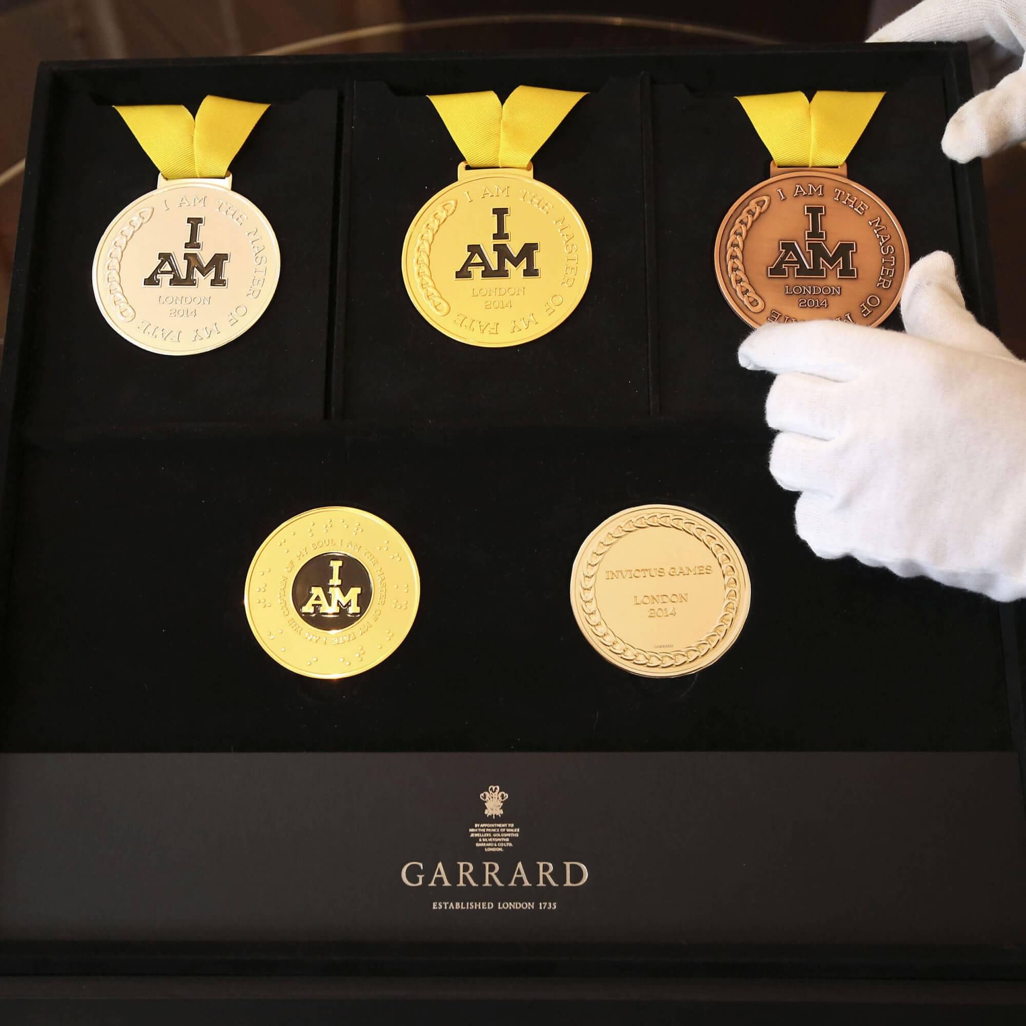 medals made by Garrad for the Invictus Games 2014