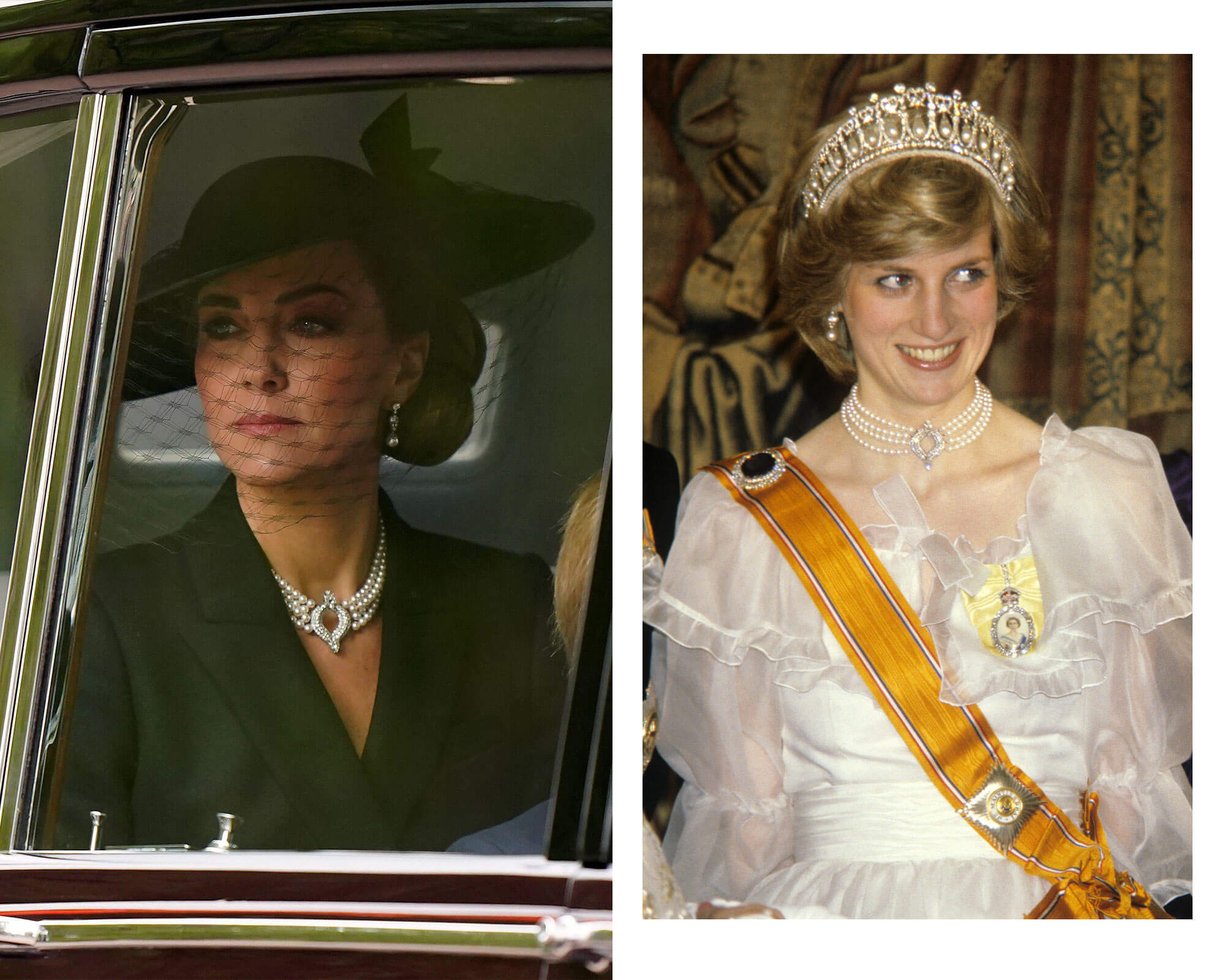 Queen Elizabeth II’s Pearl Choker made by Garrard Worn by The Princess of Wales Diana and Kate