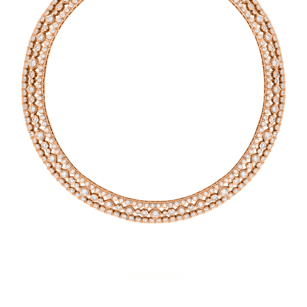 Garrard Albemarle Classic High Jewellery Diamond Collar Necklace In 18ct Rose Gold 2013306