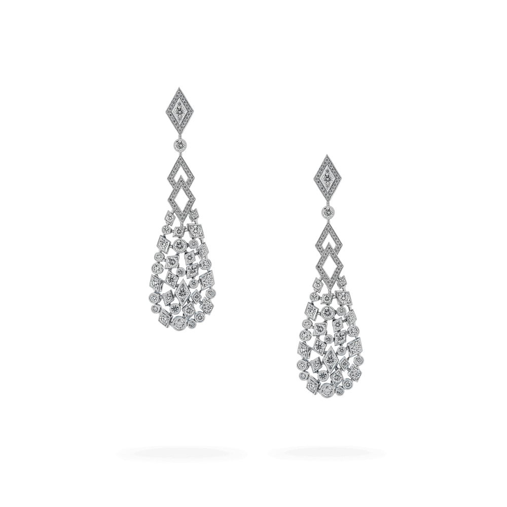 Garrard Albemarle High Jewellery Diamond Earrings In 18ct White Gold 2017324