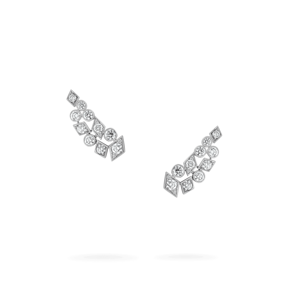 Garrard Albemarle jewellery Collection Diamond Ear Climbers In 18ct White Gold 2017414 Hero View