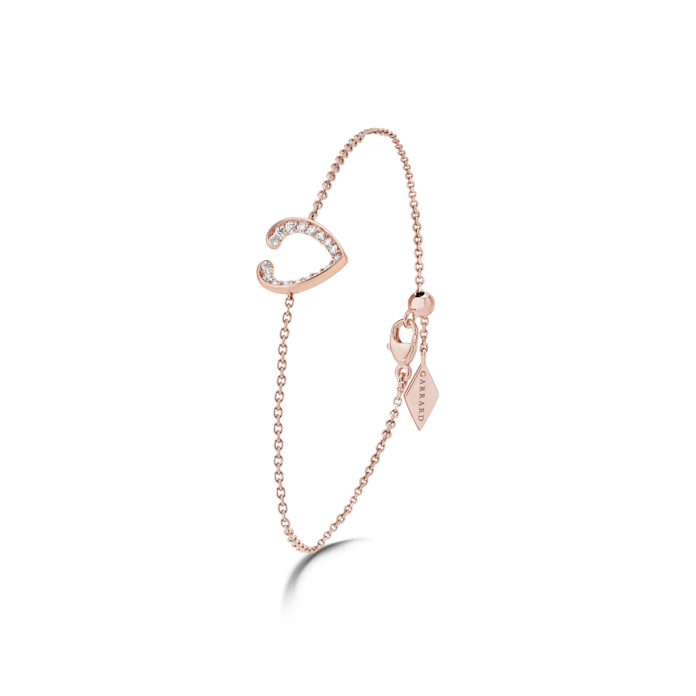 Garrard Aloria Mini Icon collection white diamond bracelet in 18ct Rose Gold 2018650 Hero View