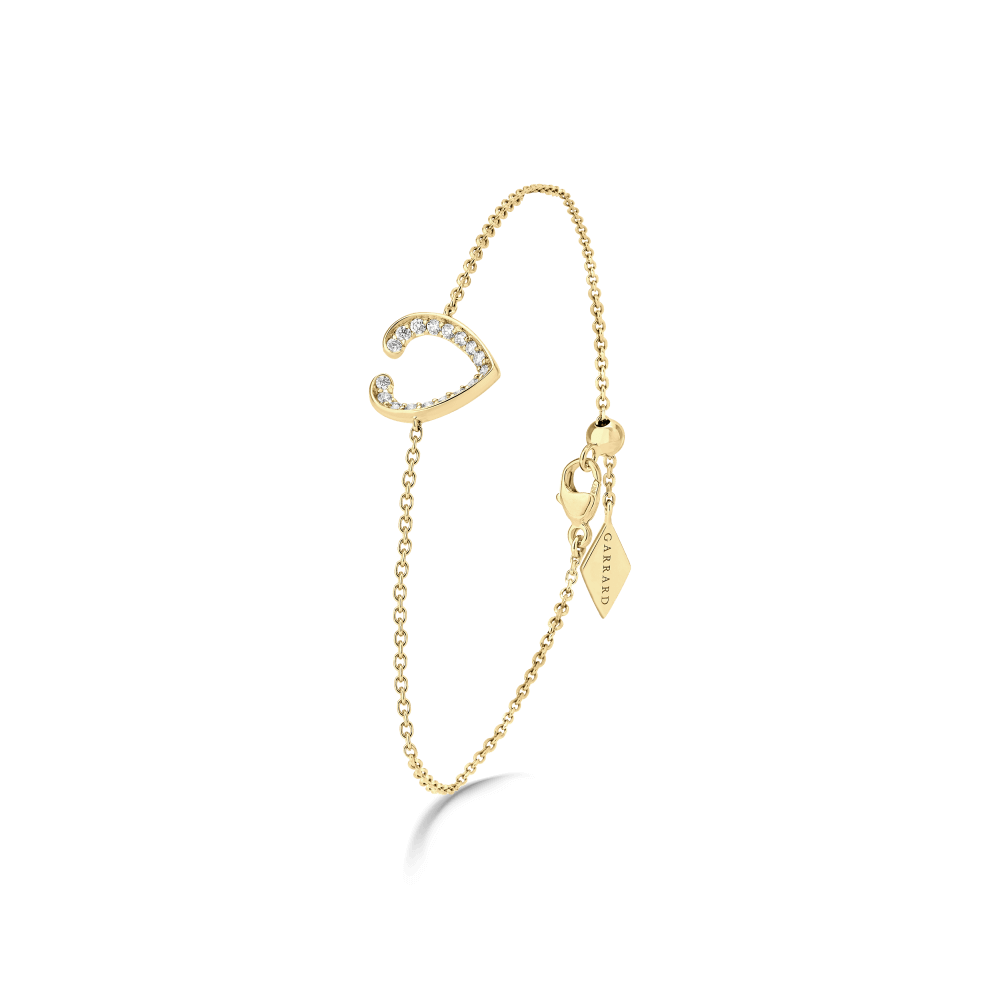 Garrard Aloria Mini Icon collection white diamond bracelet in 18ct yellow gold 2018651 Hero View