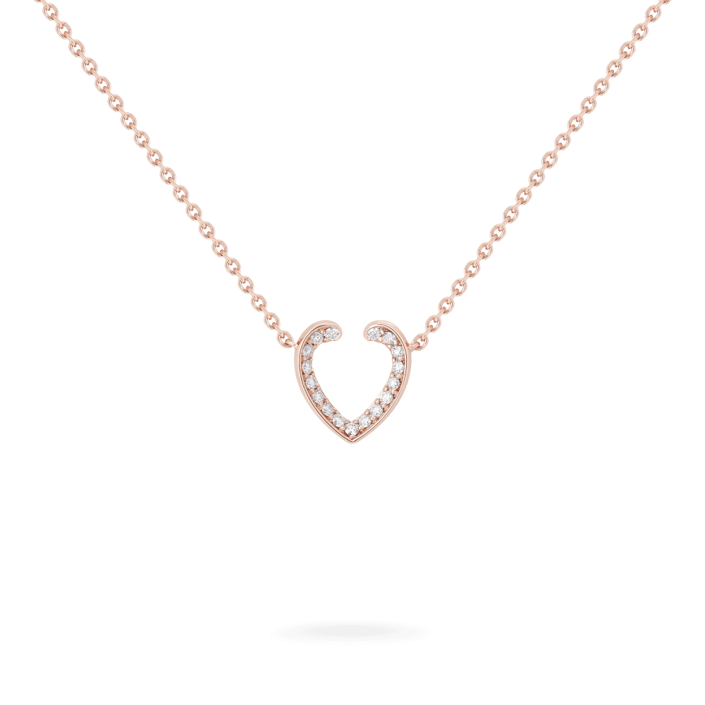 Garrard Aloria Mini Icon collection white diamond pendant in 18ct rose gold 2018643 Hero View