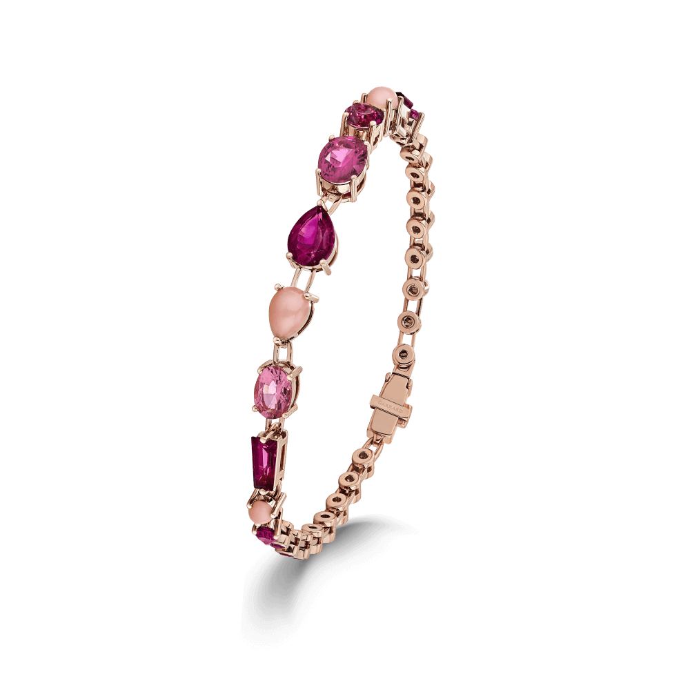 Garrard Blaze Collection 18ct rose gold bracelet with pink sapphires rubellites and pink opals 2017671