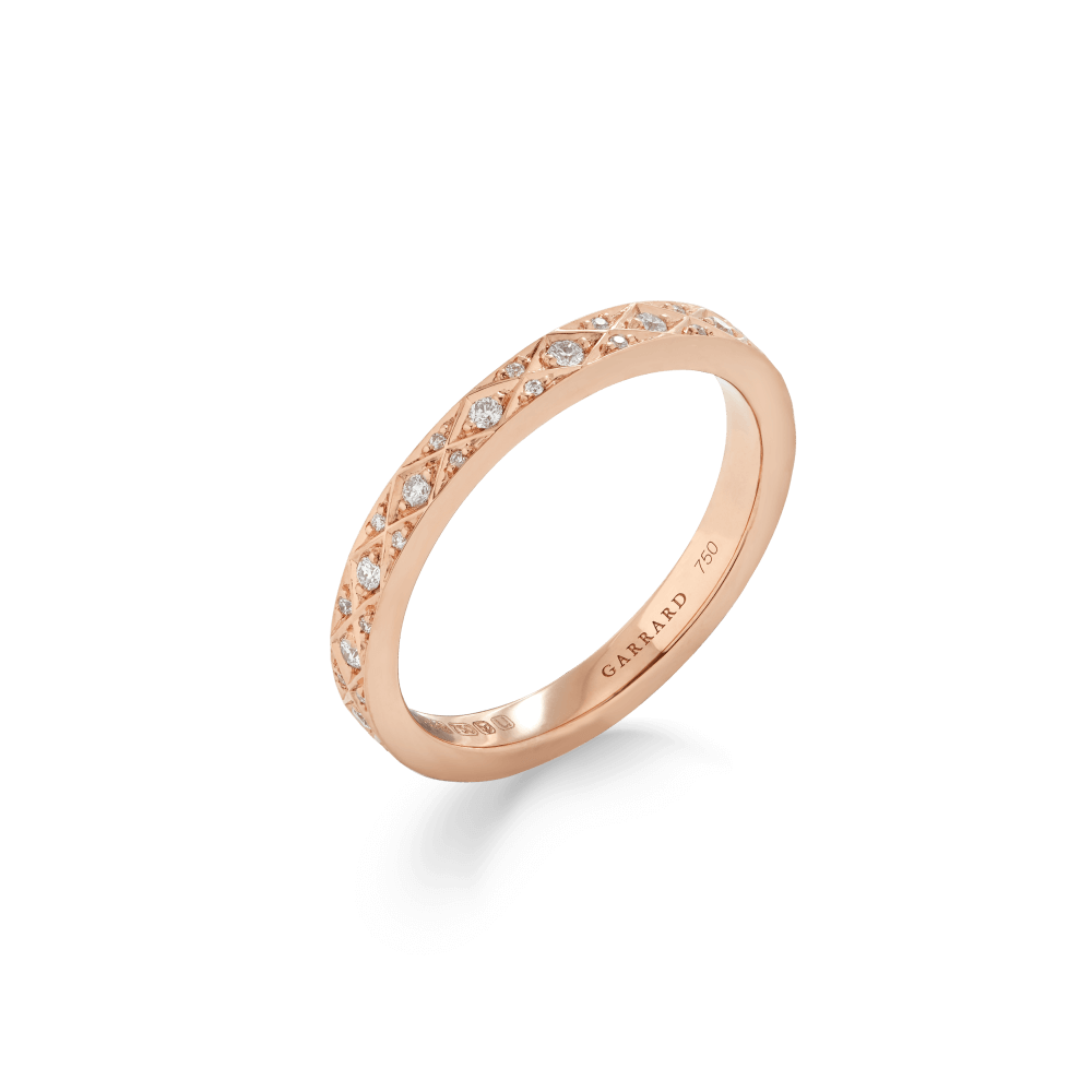 Garrard Bridal jewellery collection Signature Diamond Eternity Band in 18ct Rose Gold 2015932 Hero