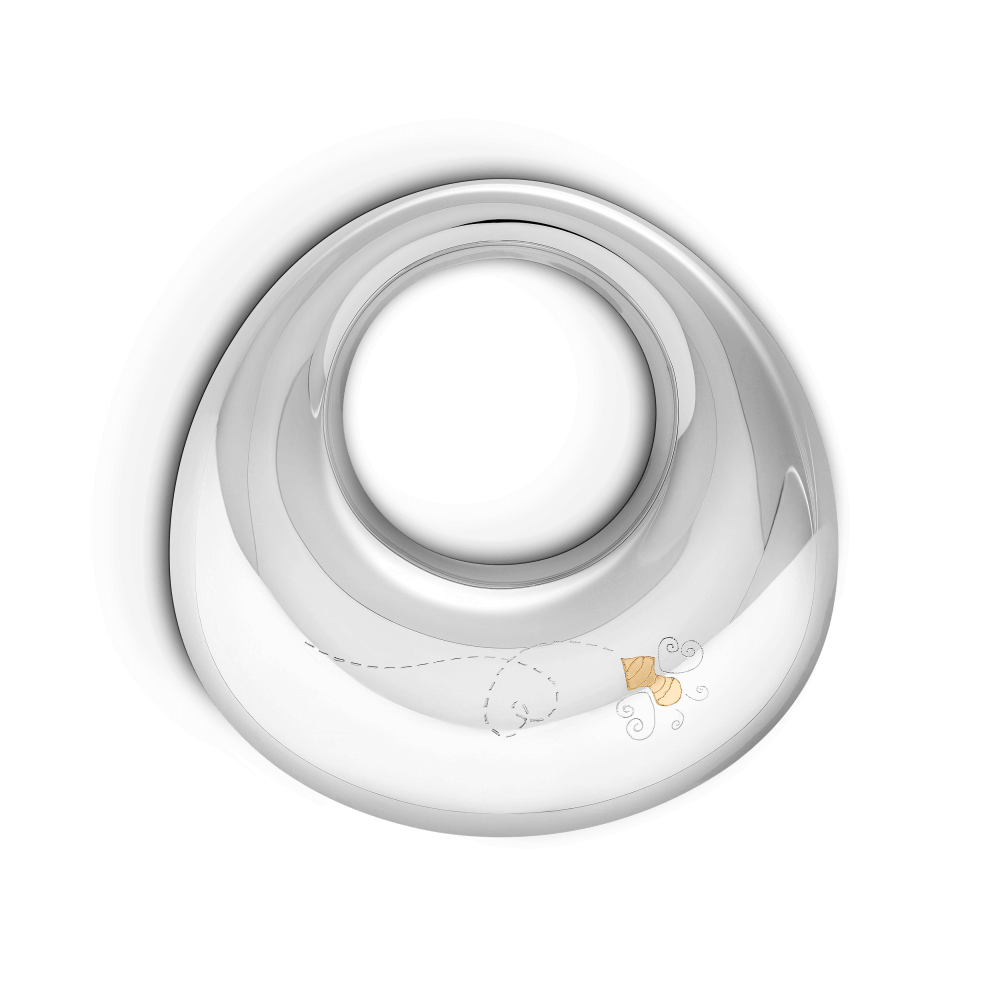 Garrard Christening New Baby Gift Baby Bee collection Sterling Silver Rattle 2017565
