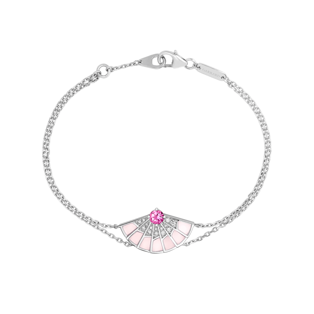 Garrard Fanfare Symphony jewellery collection Pink Tourmaline and Pink Opal Bracelet In 18ct White Gold with Diamonds 2018268 Hero View