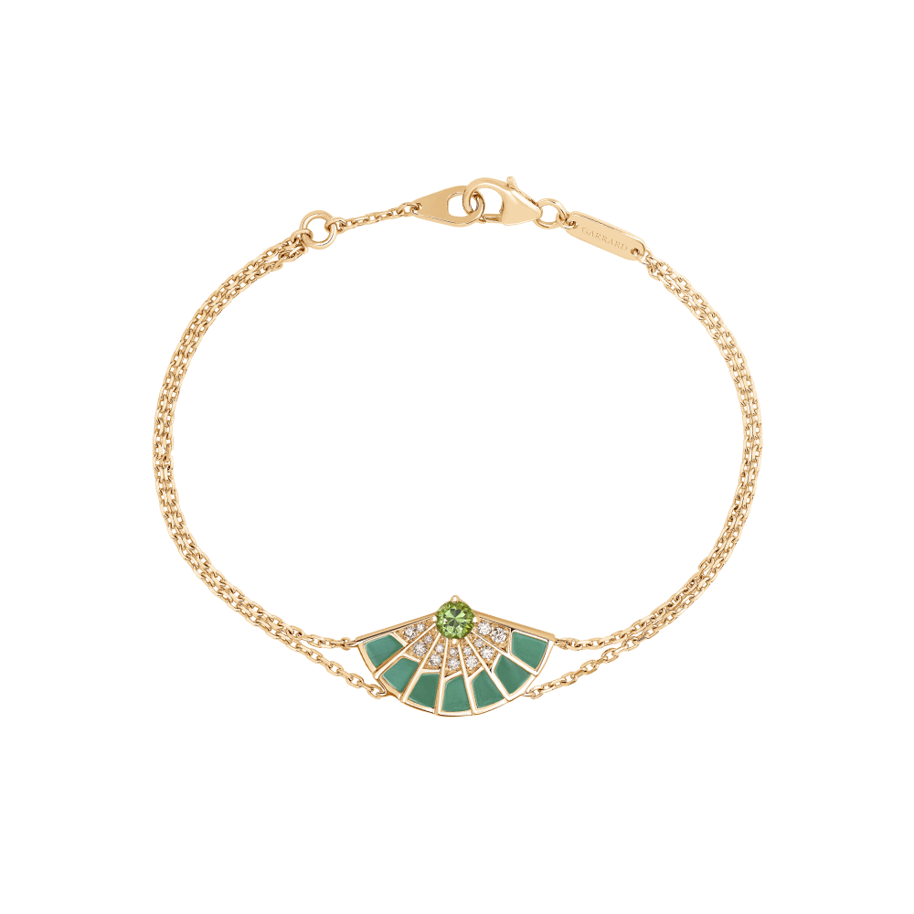 Garrard Fanfare Symphony jewellery collection Tsavorite and Apple Malachite Bracelet In 18ct Yellow Gold with Diamonds 2018549 Hero