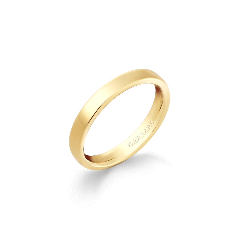 Garrard Flat Court Softened Edges Wedding Ring in 18ct Yellow Gold 3mm 2017968003