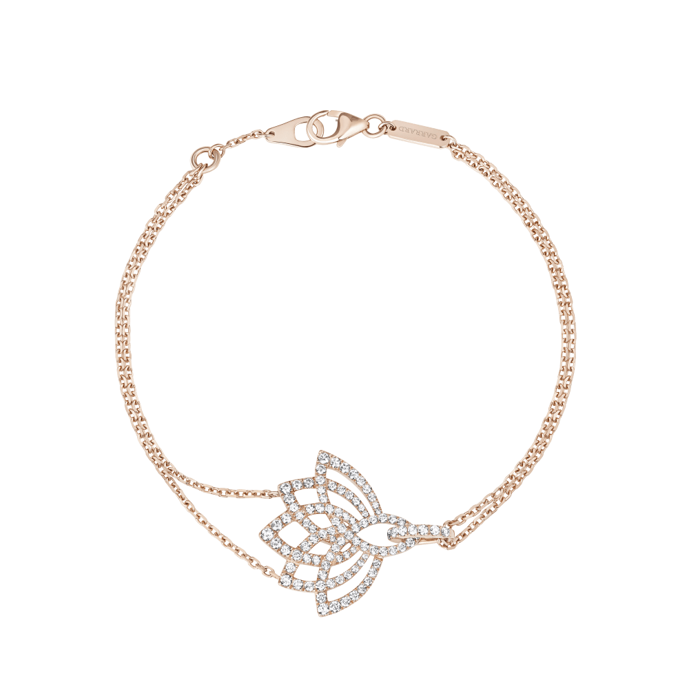 Garrard Lotus Jewellery Collection Lotus Blossom Diamond Bracelet in 18k Rose Gold, 2019307, Hero