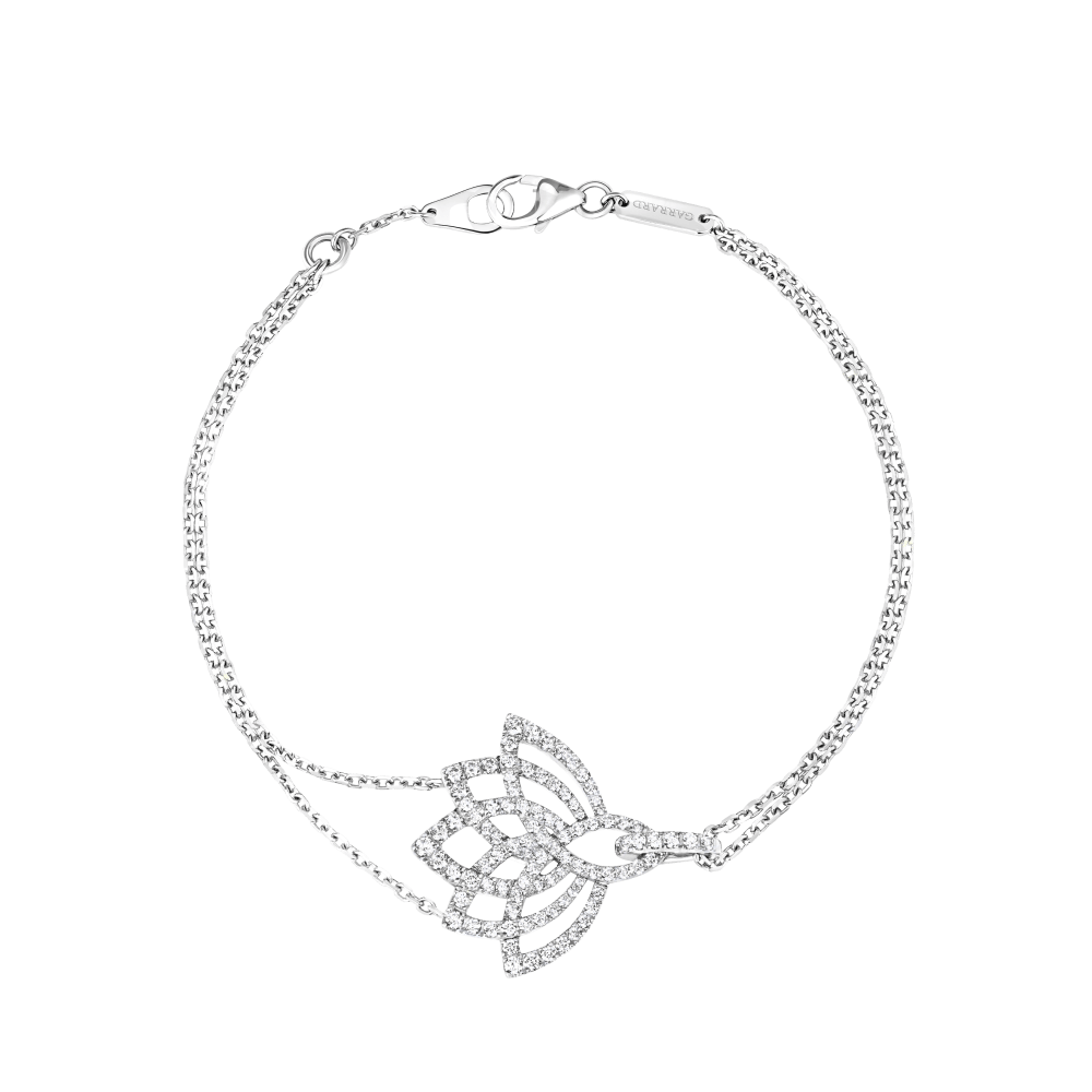 Garrard Lotus Jewellery Collection Lotus Blossom Diamond Bracelet in 18k White Gold, 2019305, Hero