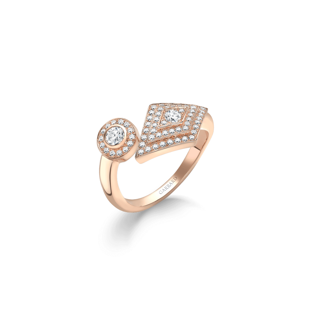 Garrard Mini Icons collection Albermarle Ring in 18ct Rose Gold with Diamonds 2014395 Hero View