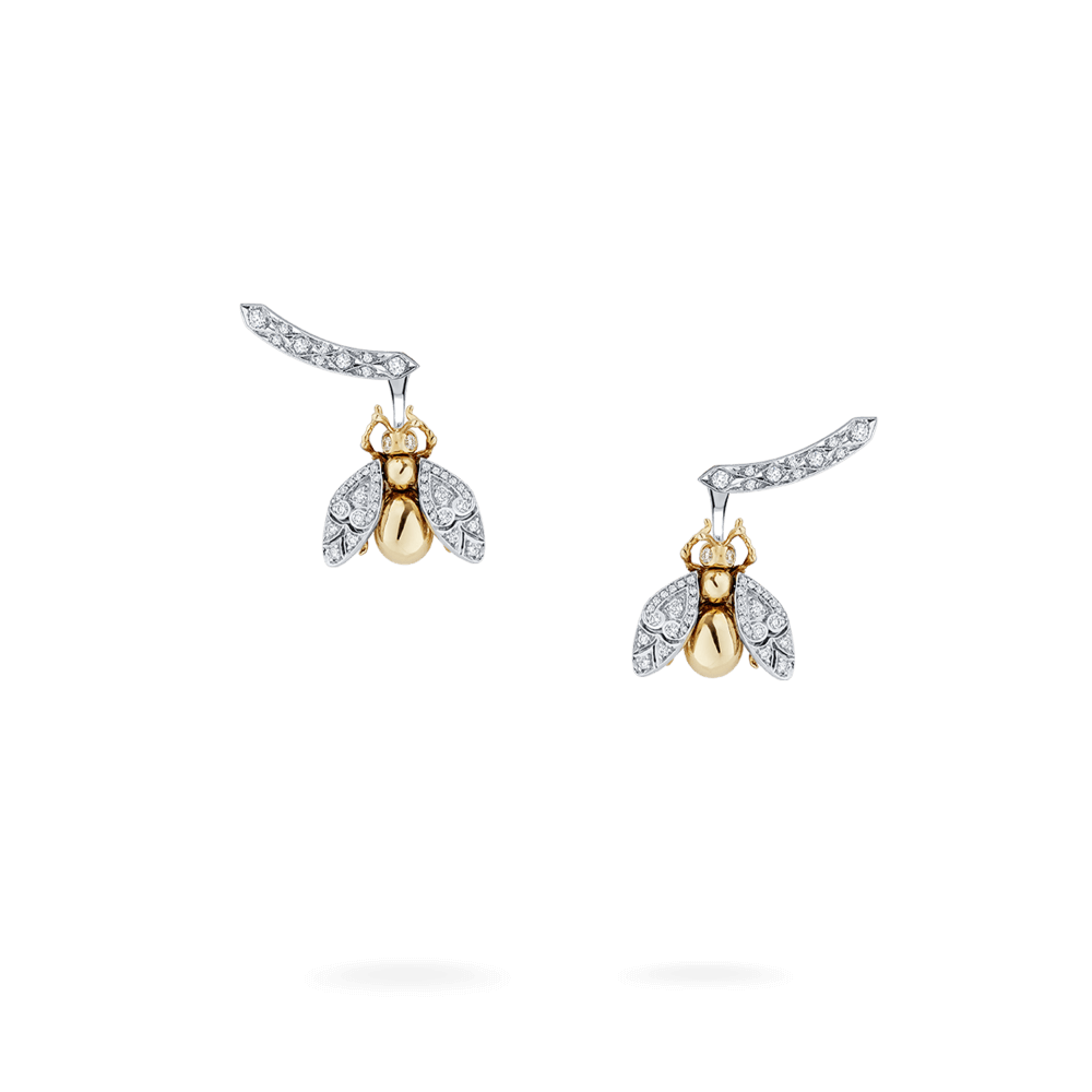 Garrard Mini Icons collection Muse Earrings in 18ct White Gold with Diamonds 2017548 Hero View