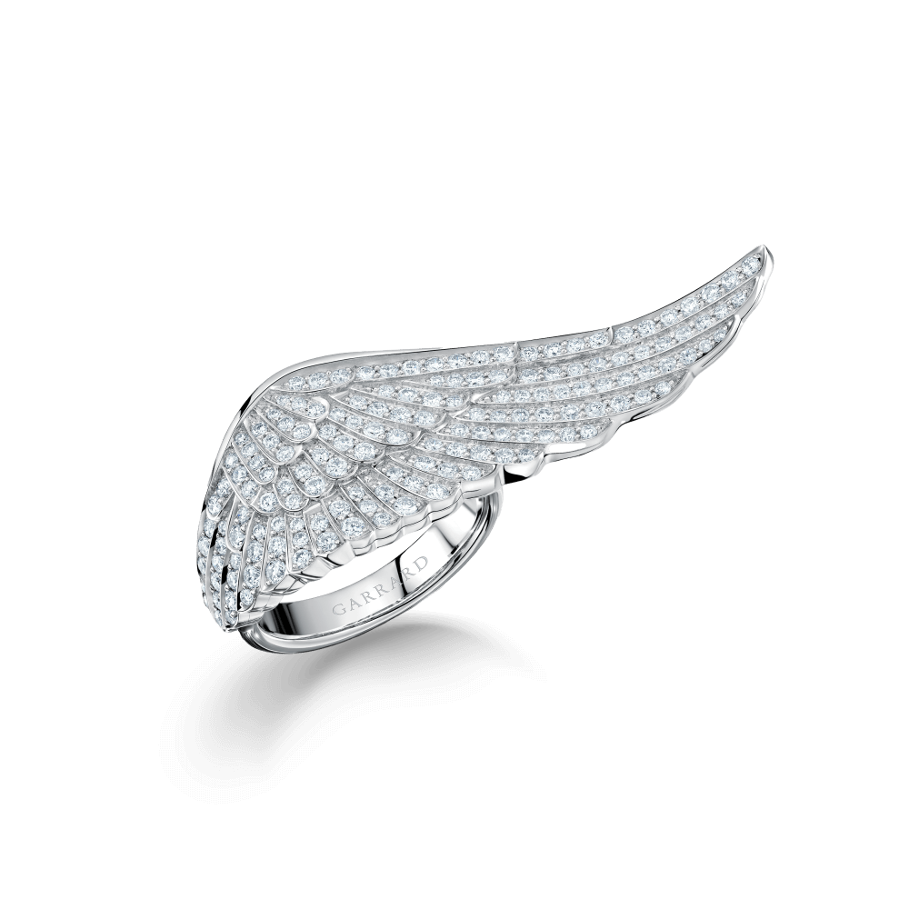 Garrard Mini Icons collection Wings Ring in 18ct White gold with Diamonds 2006814 Hero View 1