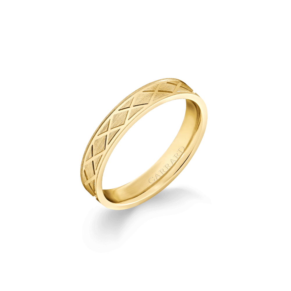Garrard Signature Flat Court Wedding Ring in 18ct Yellow Gold 4mm 2018008008