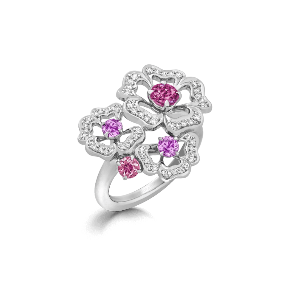 Garrard Tudor Rose Peta Pink Sapphire Ring 2017468