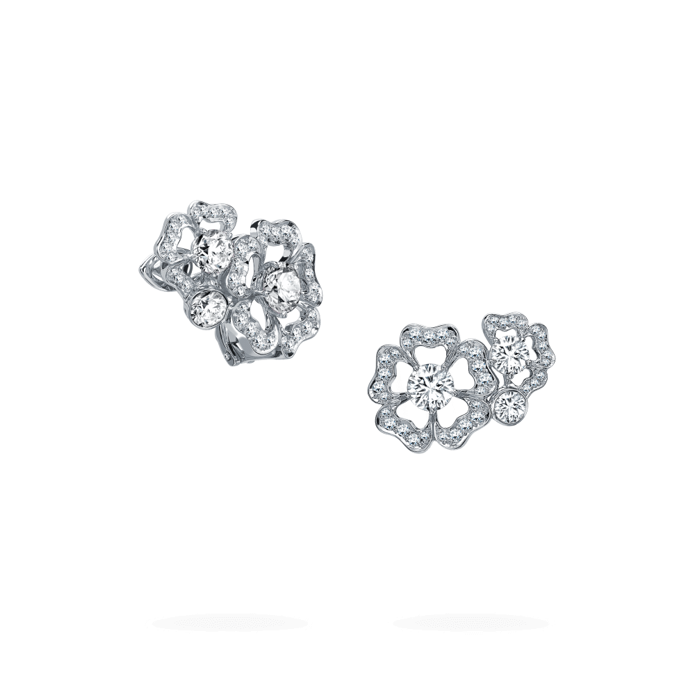 Garrard Tudor Rose Petal Diamond Ear Climbers 2014563