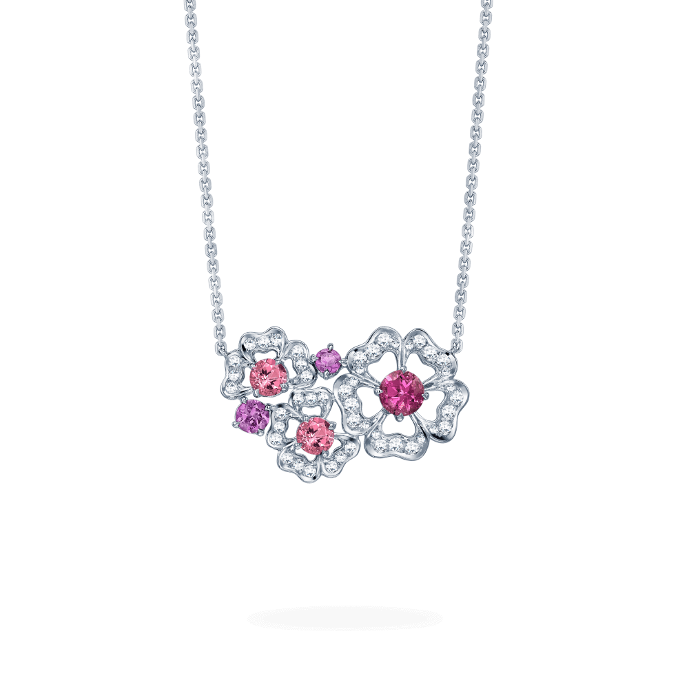 Garrard Tudor Rose Petal Pink Sapphire Pendant 2014666