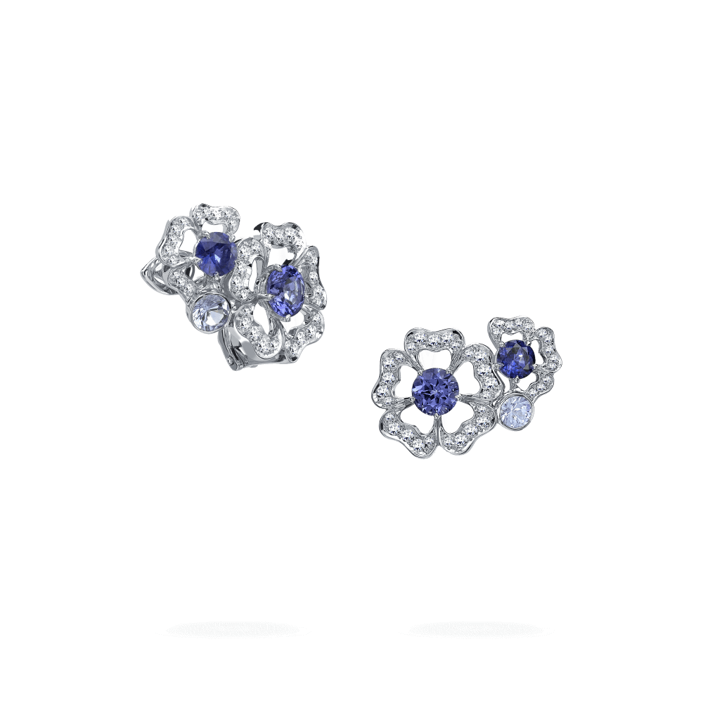 Garrard Tudor Rose Petal Sapphire Ear Climbers 2014344