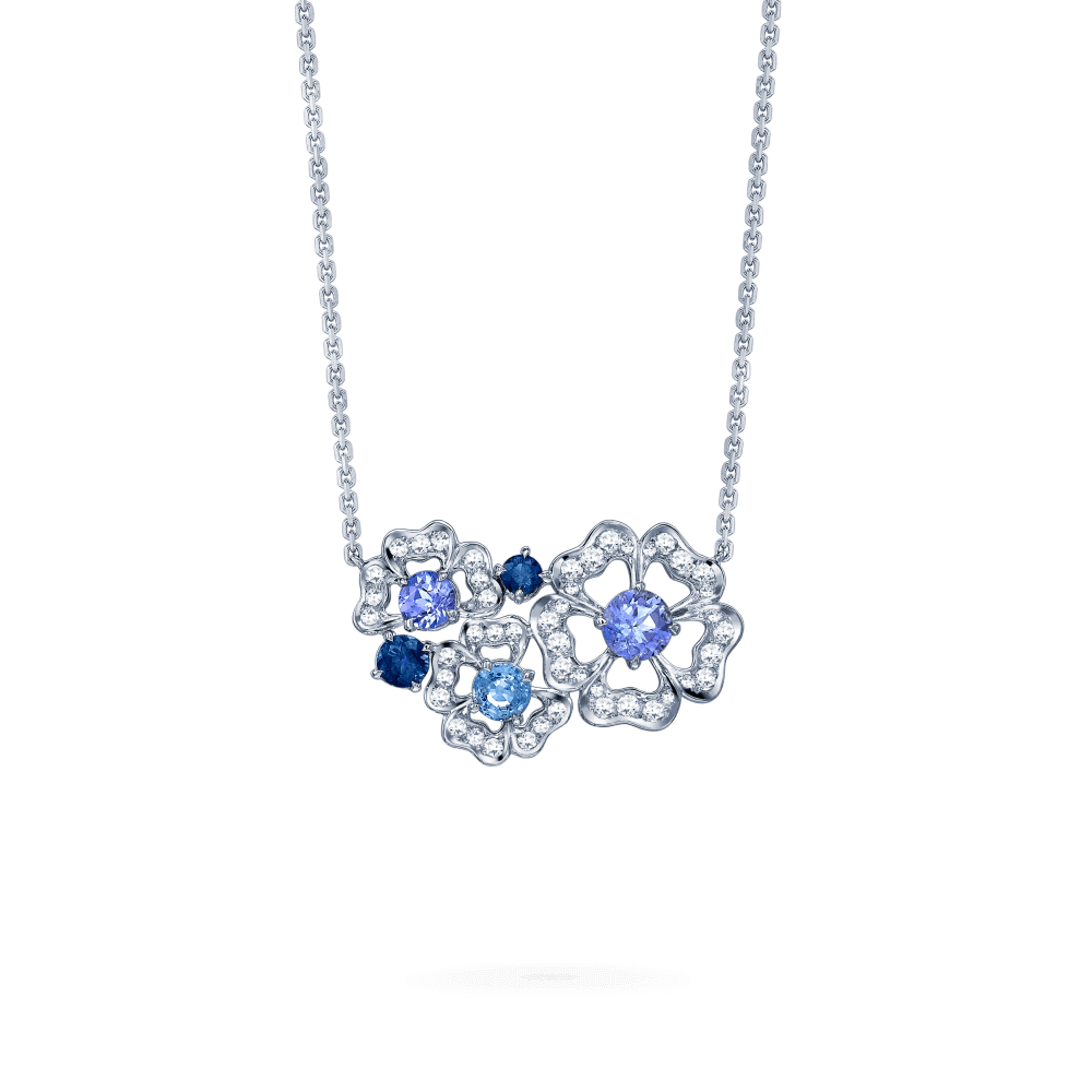 Garrard Tudor Rose Petal Sapphire Pendant 2014665