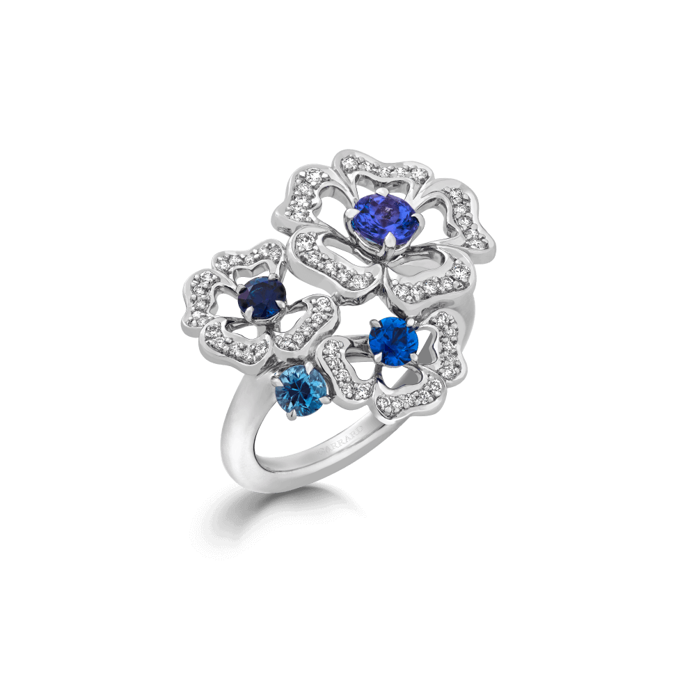 Garrard Tudor Rose Petal Spphire Ring 2017286