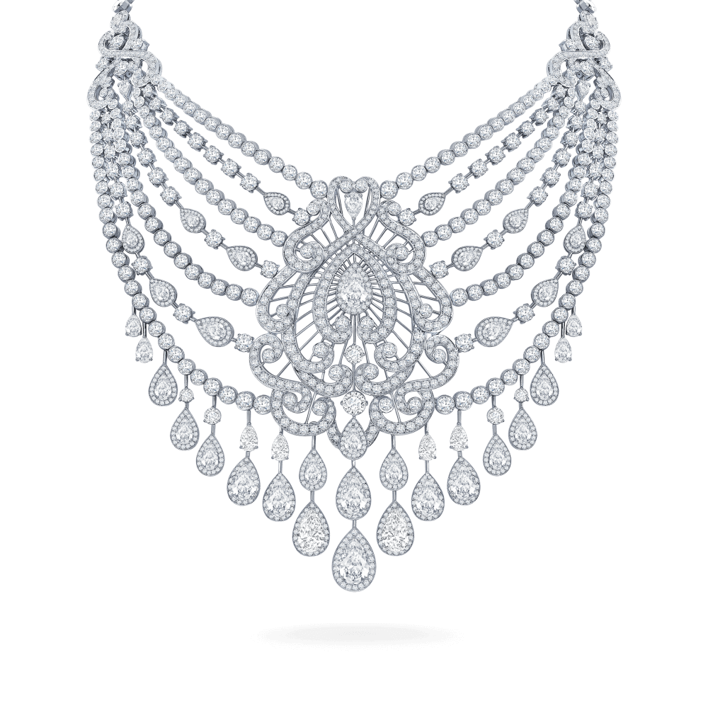 Garrard White Rose Transformable High Jewellery Diamond Necklace In 18ct White Gold 2015352